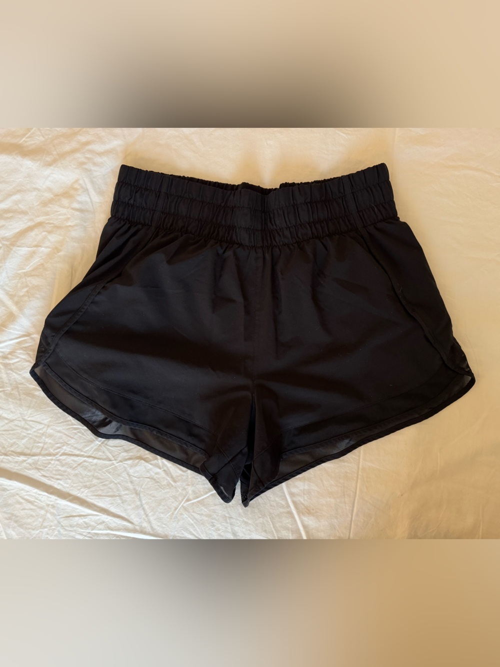 Athleta Black Athletic Elastic-Waist Running Shorts